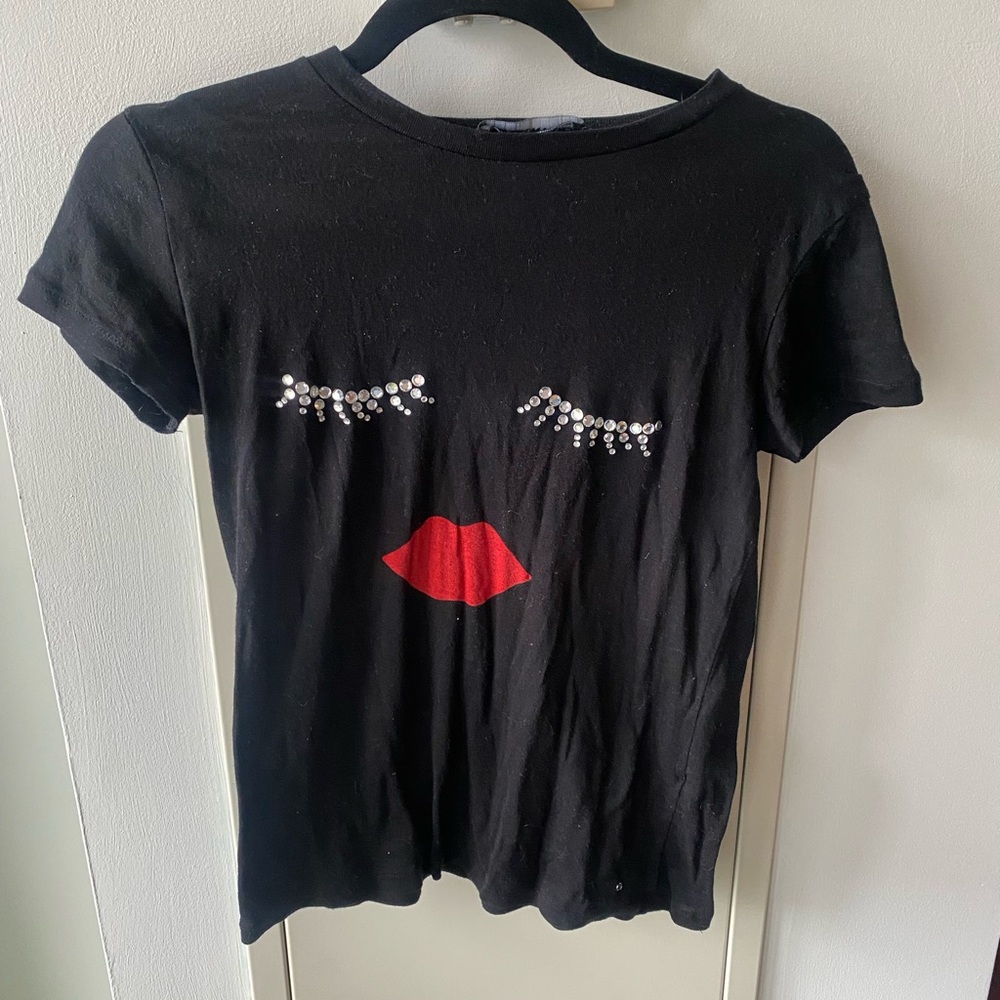 Sonia Rykiel Black Short Sleeve Graphic Tee